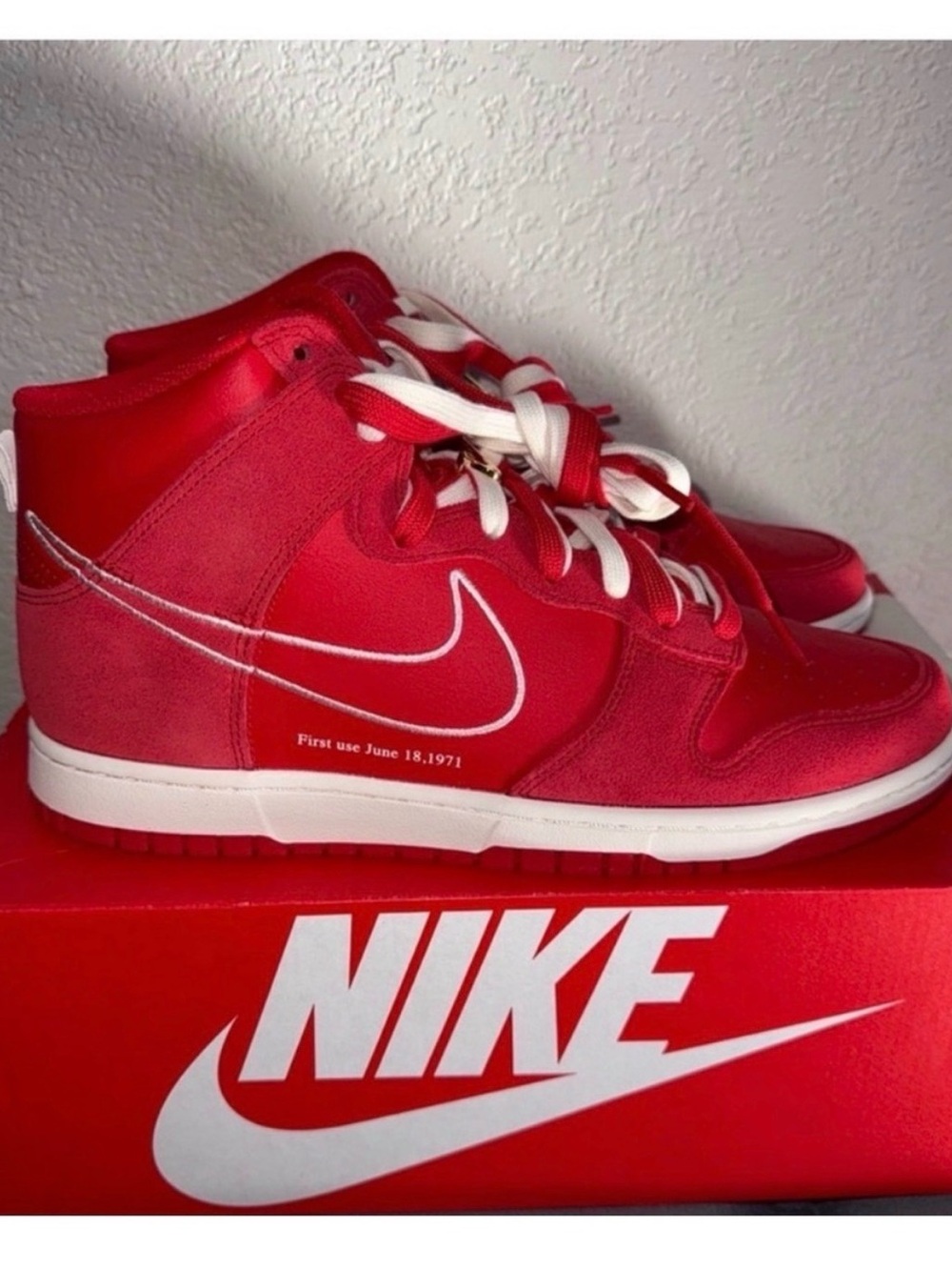Nike Men’s Dunk Hi First Use University Red